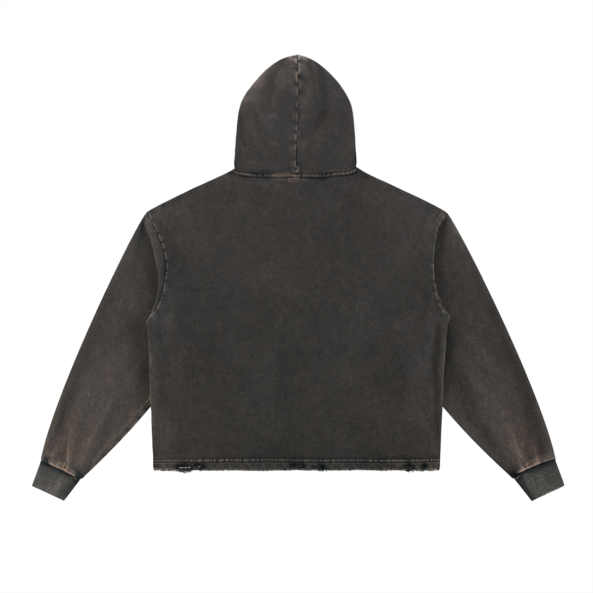 Killer J Frayed-Hem Hoodie Vintage Washed