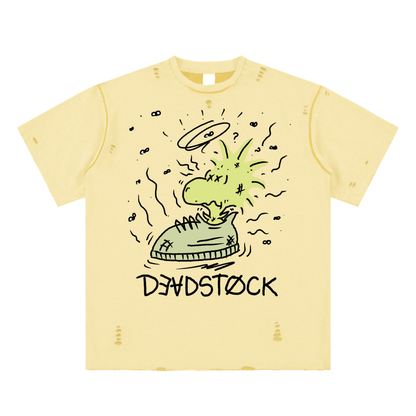 Hand-frayed Reversible T-shirt