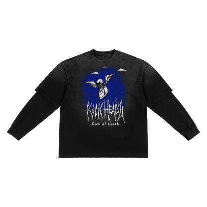 Sunfade Hand-Frayed Faux Two-Piece T-Shirt
