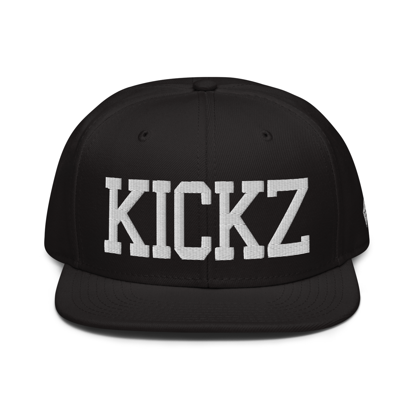 KICKZ 3D Snapback Hat with Kick Head Felt Patch