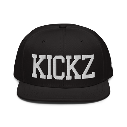 KICKZ 3D Snapback Hat with Kick Head Felt Patch