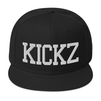 KICKZ 3D Snapback Hat with Kick Head Felt Patch
