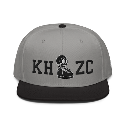 KICK HEADZ CLUB Grey Snapback Hat w/ Black Brim