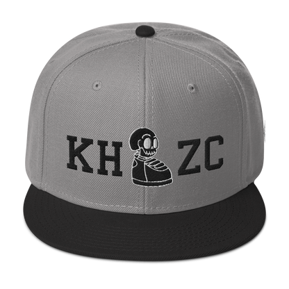 KICK HEADZ CLUB Grey Snapback Hat w/ Black Brim
