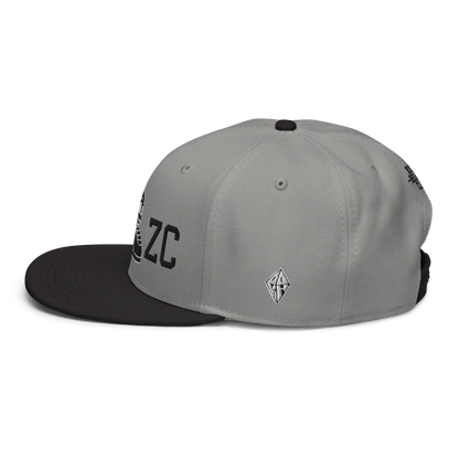 KICK HEADZ CLUB Grey Snapback Hat w/ Black Brim
