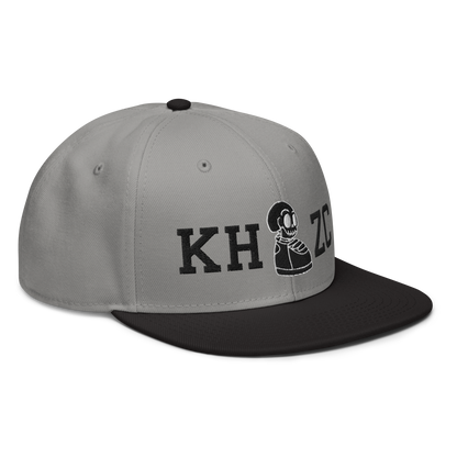 KICK HEADZ CLUB Grey Snapback Hat w/ Black Brim