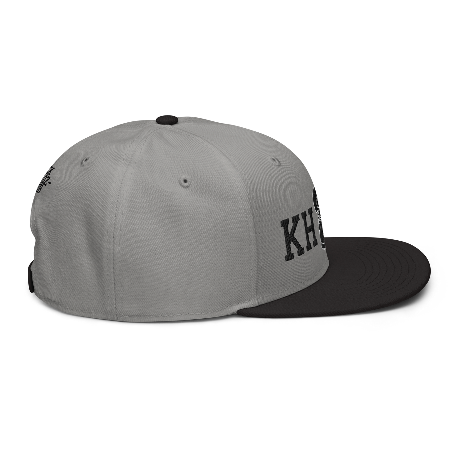 KICK HEADZ CLUB Grey Snapback Hat w/ Black Brim