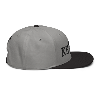 KICK HEADZ CLUB Grey Snapback Hat w/ Black Brim