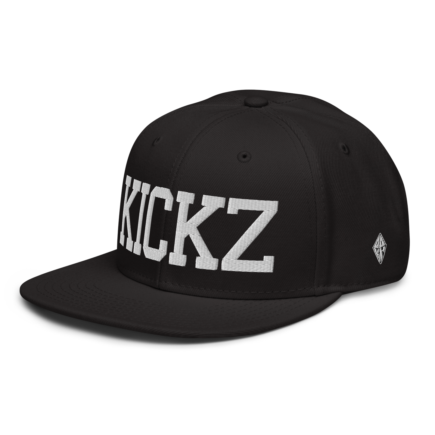 KICKZ 3D Snapback Hat with Kick Head Felt Patch