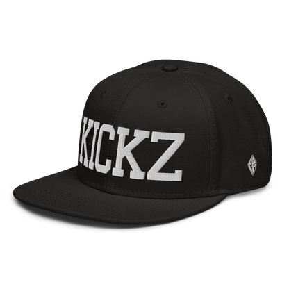 KICKZ 3D Snapback Hat with Kick Head Felt Patch