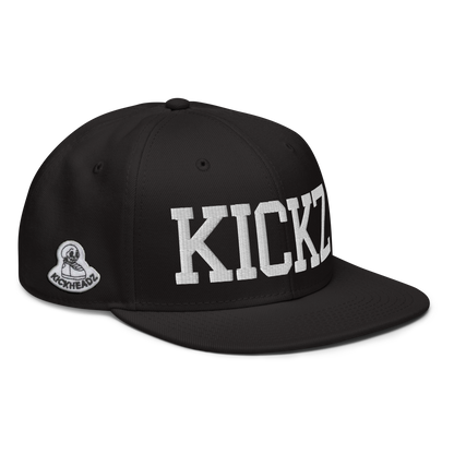 KICKZ 3D Snapback Hat with Kick Head Felt Patch