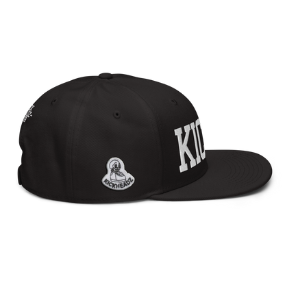 KICKZ 3D Snapback Hat with Kick Head Felt Patch