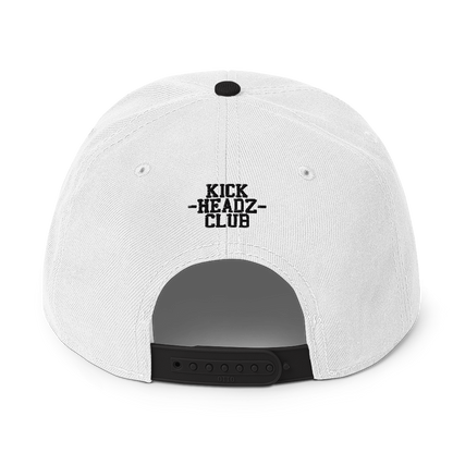KICK HEADZ CLUB Black & White Snapback Hat