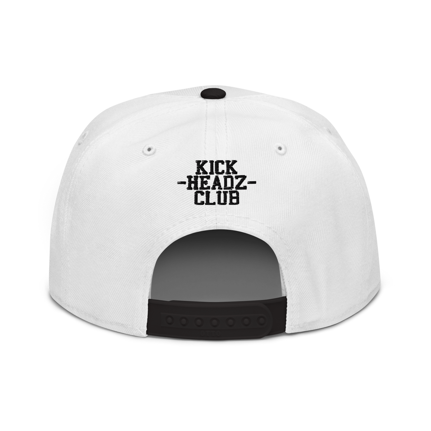 KICK HEADZ CLUB Black & White Snapback Hat