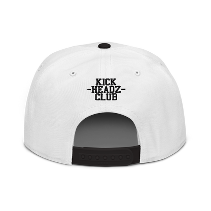 KICK HEADZ CLUB Black & White Snapback Hat