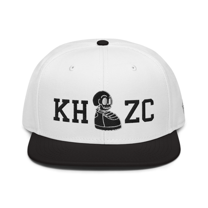 KICK HEADZ CLUB Black & White Snapback Hat