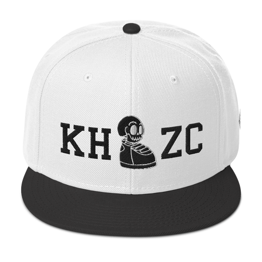 KICK HEADZ CLUB Black & White Snapback Hat
