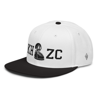 KICK HEADZ CLUB Black & White Snapback Hat