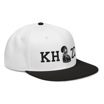 KICK HEADZ CLUB Black & White Snapback Hat
