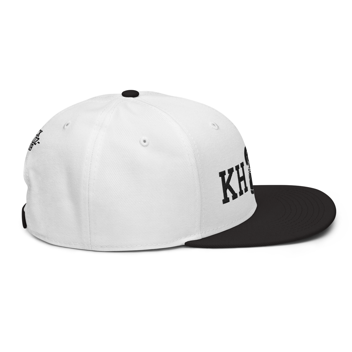 KICK HEADZ CLUB Black & White Snapback Hat
