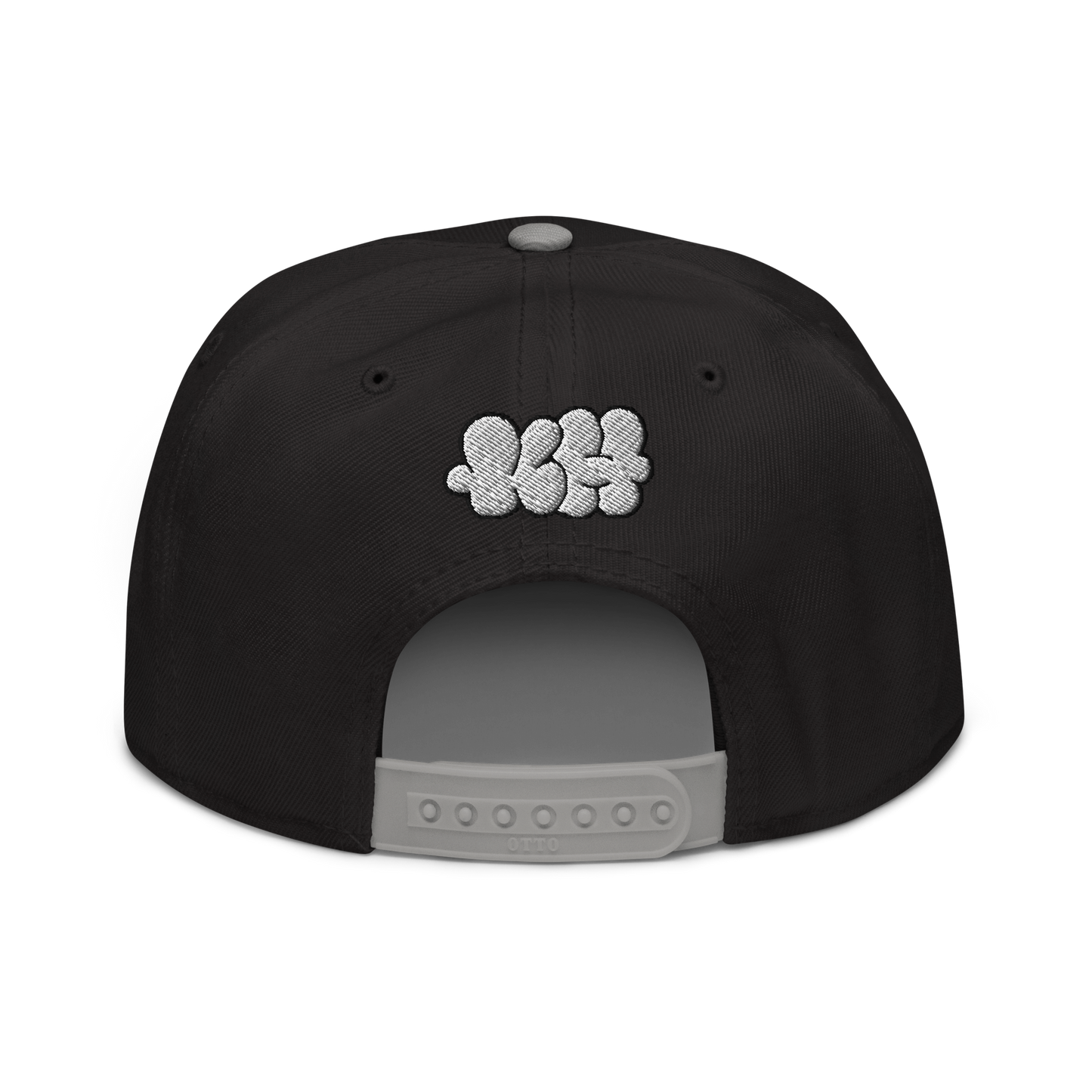 KICK HEADZ Logo Black Snapback Hat w/Grey Brim