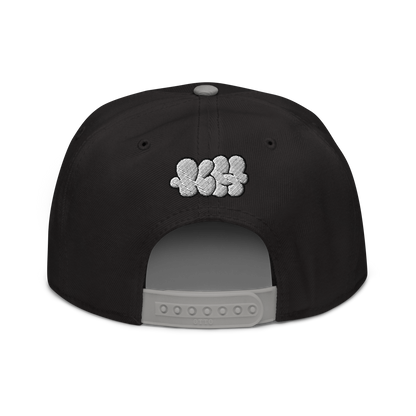 KICK HEADZ Logo Black Snapback Hat w/Grey Brim