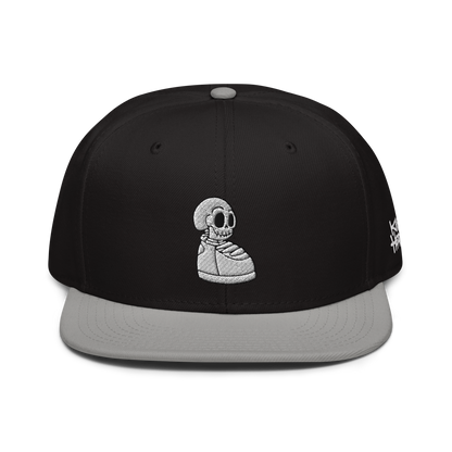 KICK HEADZ Logo Black Snapback Hat w/Grey Brim