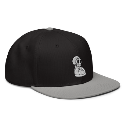 KICK HEADZ Logo Black Snapback Hat w/Grey Brim