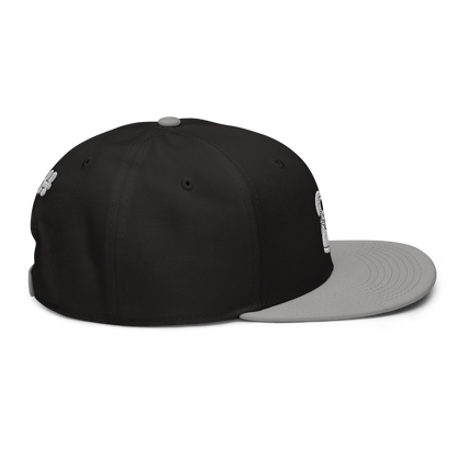 KICK HEADZ Logo Black Snapback Hat w/Grey Brim