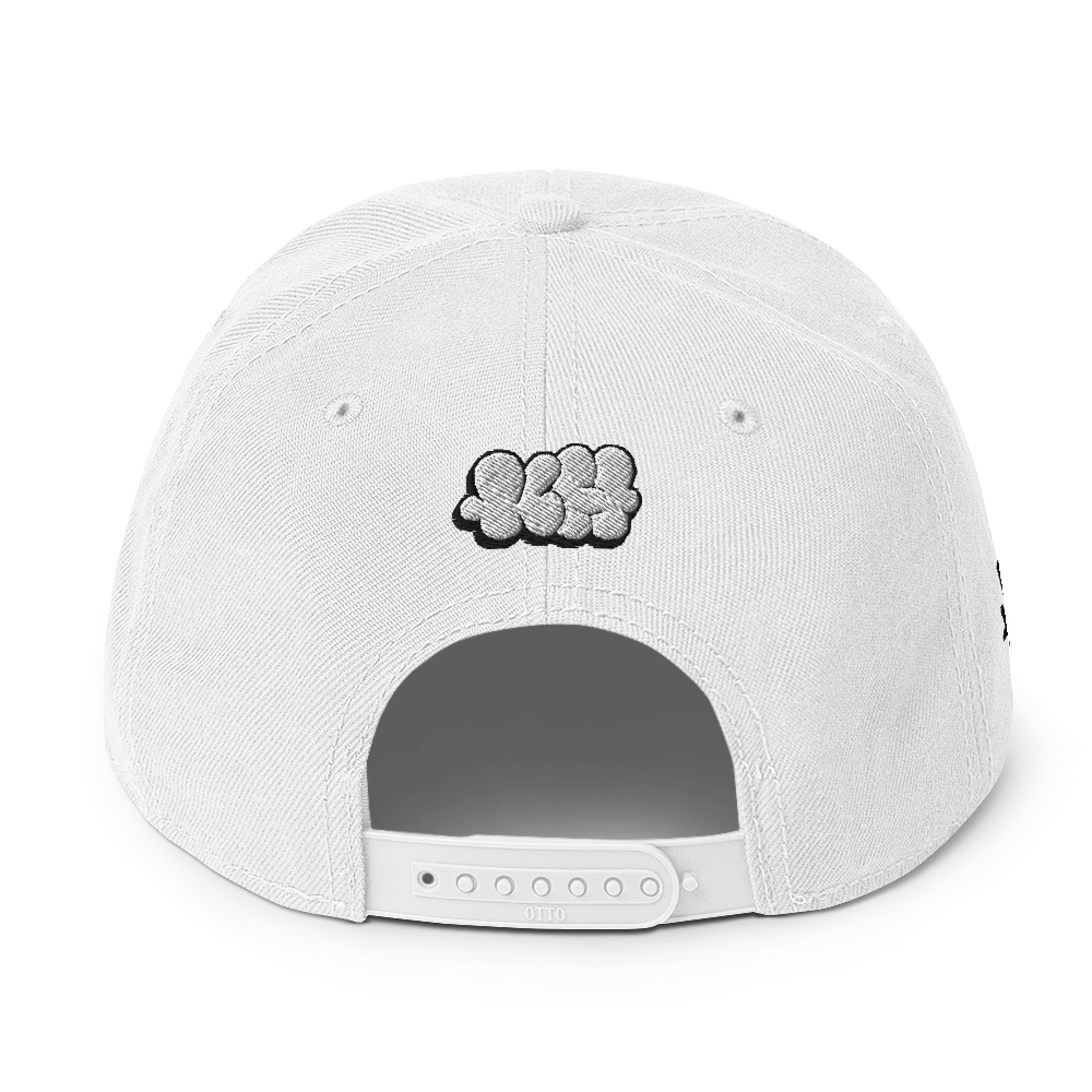 Kick Headz Black out Logo on White Snapback Hat
