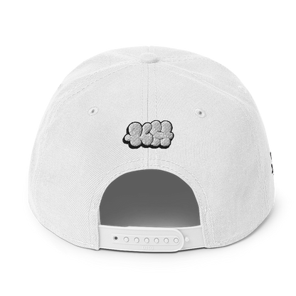 Kick Headz Black out Logo on White Snapback Hat