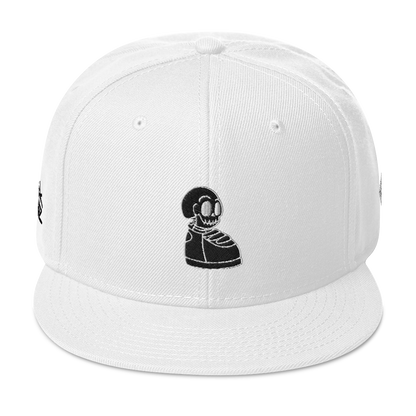 Kick Headz Black out Logo on White Snapback Hat